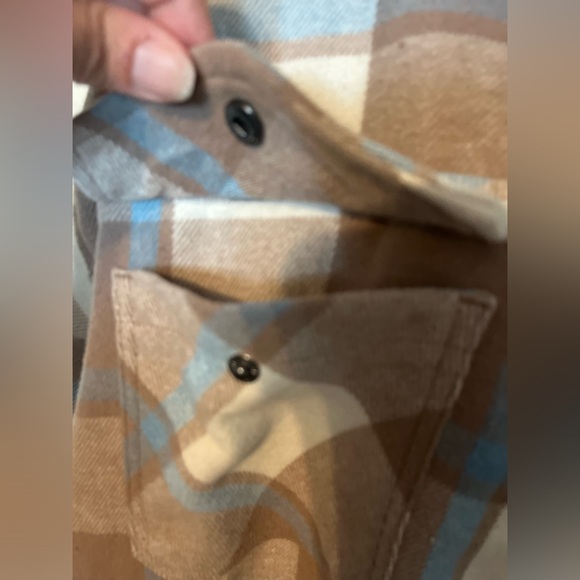 HFX Ladies’ Shirt Jacket Relaxed Fit Warm Shell Blue/Tan Large Sz XL - Picture 9 of 16